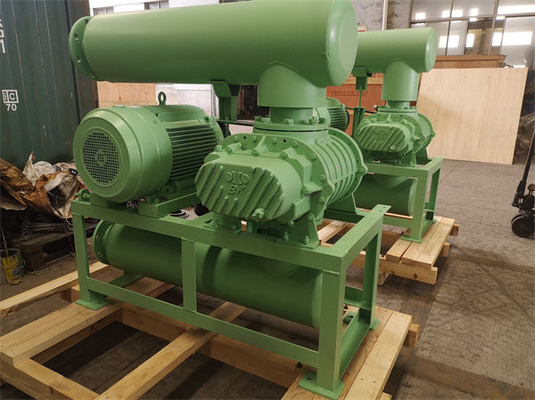 37kw 1450rpm 0.5 بار 30m3 / دقيقة 6 "معالجة مياه الصرف الصحي تبريد الهواء الجذور النوع النفخة