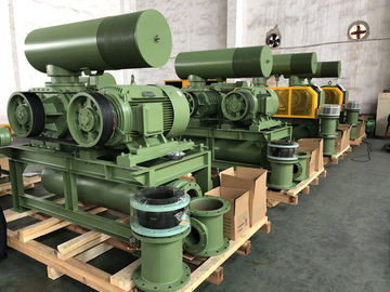 DN200 ثلاثي الفص الجذور المنفخ 30-132KW 80KPA التبريد الهوائي الدوار المنفخ