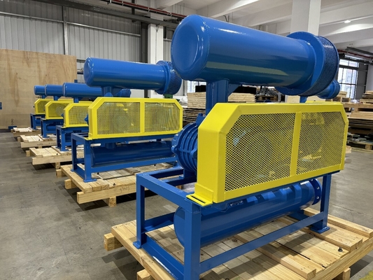 65 2.5 بوصة ميناء ضياء ارتفاع ضغط الجذور منفاخ ثلاثي الفص ضجيج منخفض