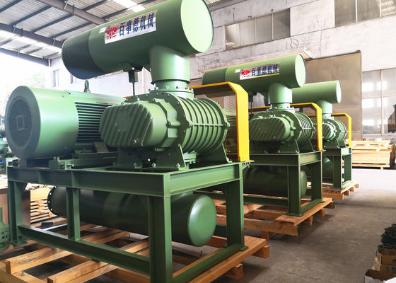 10" 80kpa 71.52m3/Min 132kw حديد صب ثلاثة أجزاء الجذور المنفخة