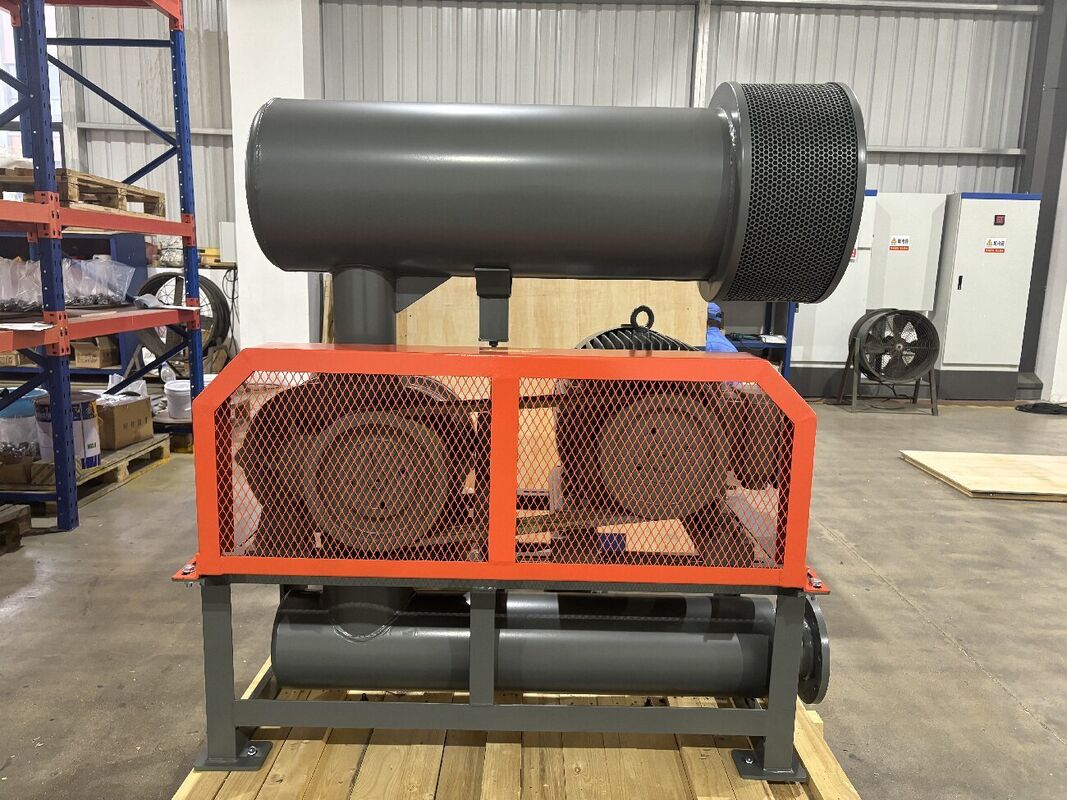 مصفف الفص الدوار ذو جذور مع تصميم ثلاثي الفص وتبريد المياه لتحسين الأداء في التطبيقات الصناعية