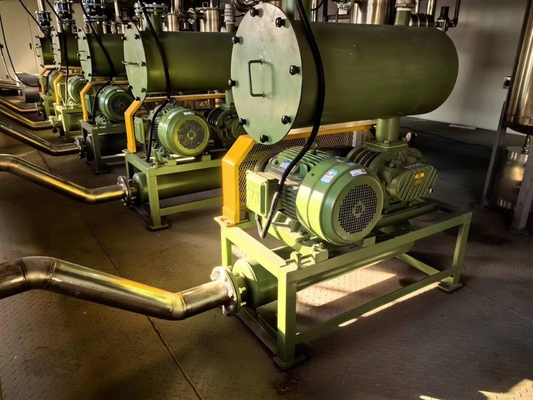 18.5KW 0.04Mpa ثلاثي الفقرات الجذور المنفخة التطبيق لنقل النيوماتيكية من المساحيق والحبوب الخ