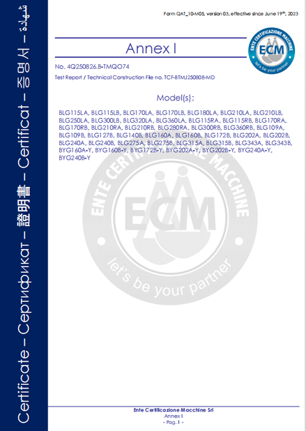 الصين B-Tohin Machine (Jiangsu) Co., Ltd. الشهادات