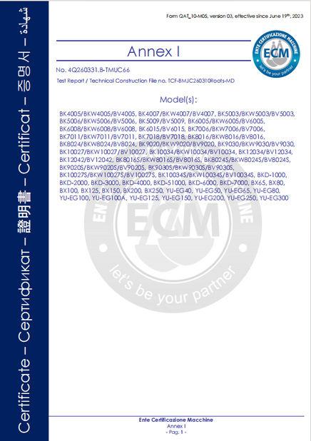 الصين B-Tohin Machine (Jiangsu) Co., Ltd. الشهادات